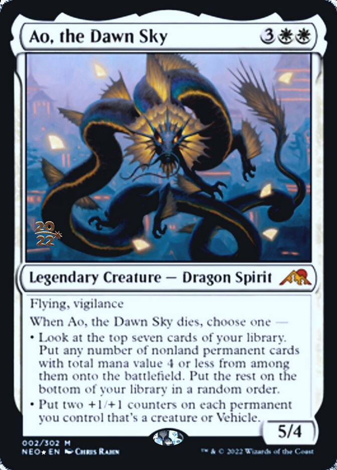 Ao, the Dawn Sky [Kamigawa: Neon Dynasty Prerelease Promos] | Card Merchant Takapuna