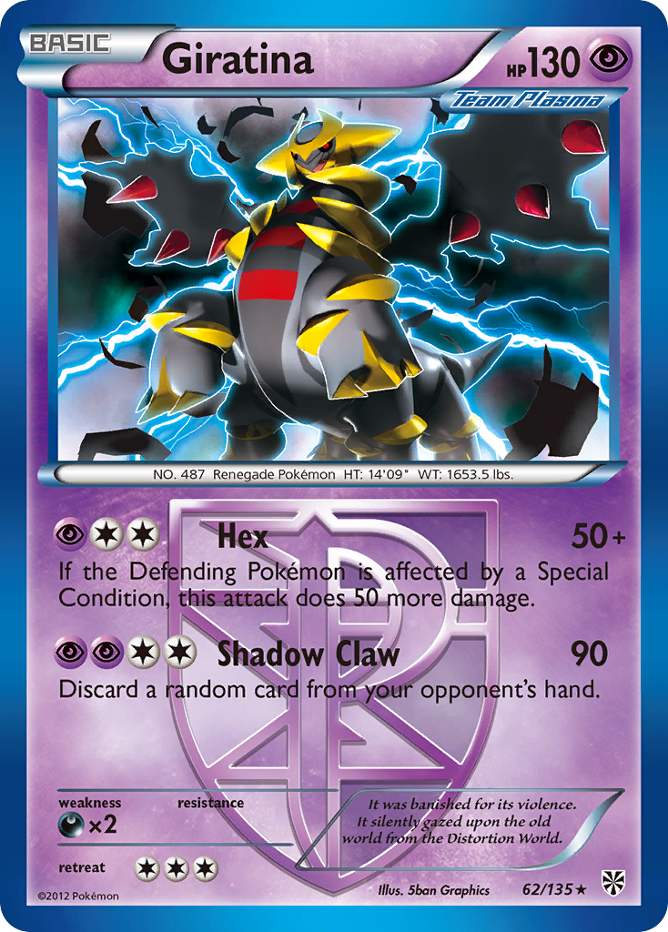 Giratina (62/135) [Black & White: Plasma Storm] | Card Merchant Takapuna