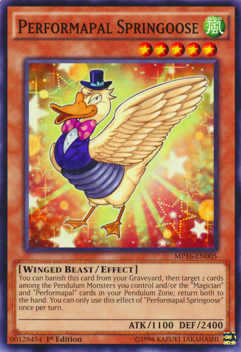 Performapal Springoose [MP16-EN005] Common | Card Merchant Takapuna