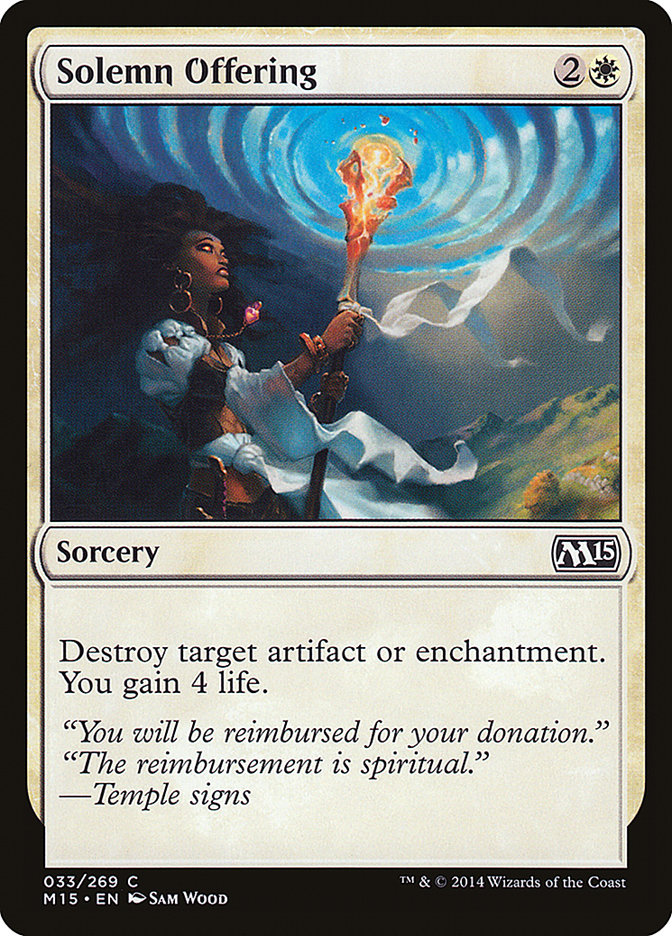 Solemn Offering [Magic 2015] | Card Merchant Takapuna