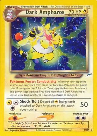 Dark Ampharos (1/105) [Neo Destiny Unlimited] | Card Merchant Takapuna