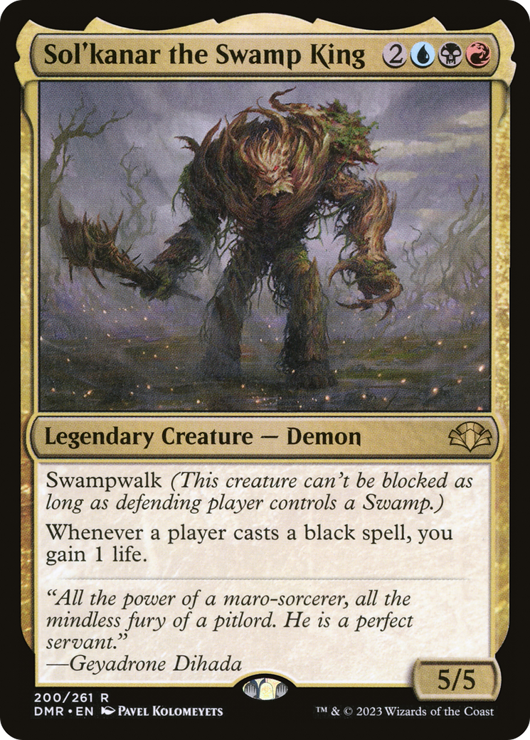 Sol'kanar the Swamp King [Dominaria Remastered] | Card Merchant Takapuna