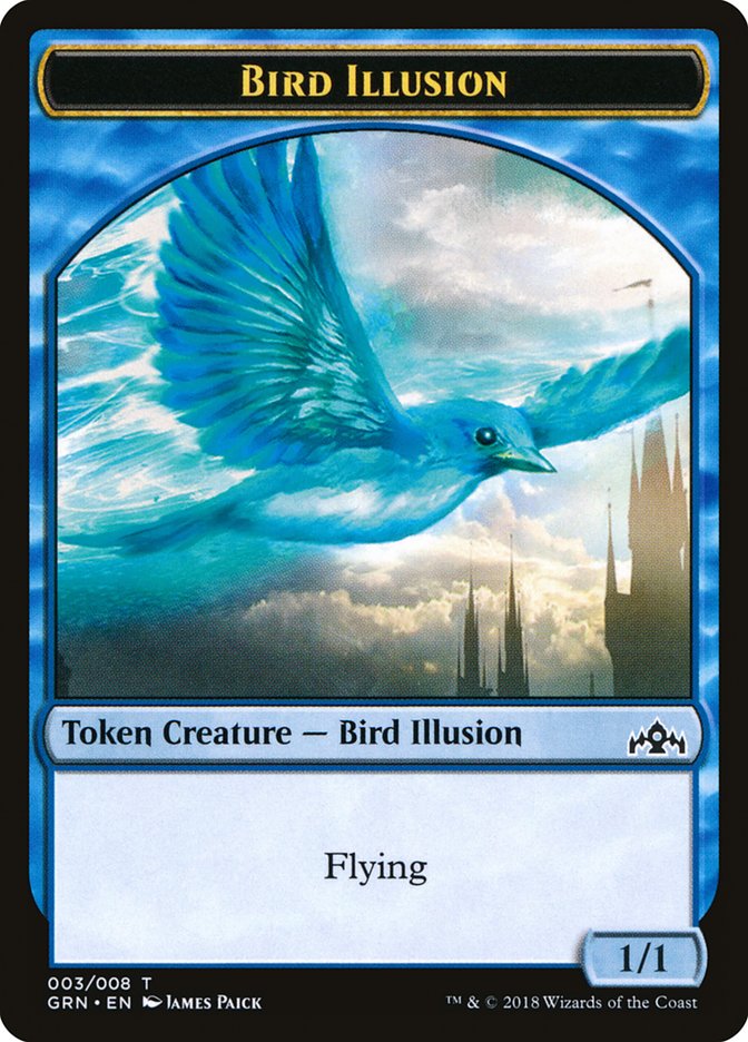 Bird Illusion Token [Guilds of Ravnica Tokens] | Card Merchant Takapuna