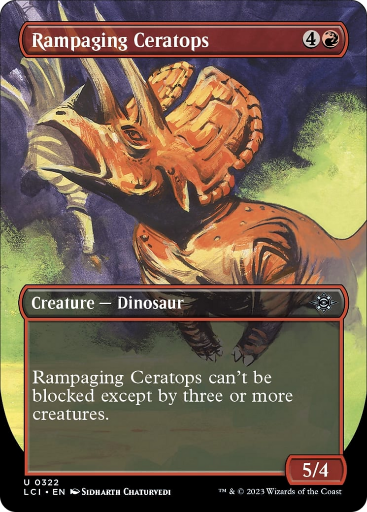 Rampaging Ceratops (Borderless) [The Lost Caverns of Ixalan] | Card Merchant Takapuna