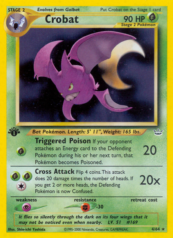 Crobat (4/64) [Neo Revelation 1st Edition] | Card Merchant Takapuna