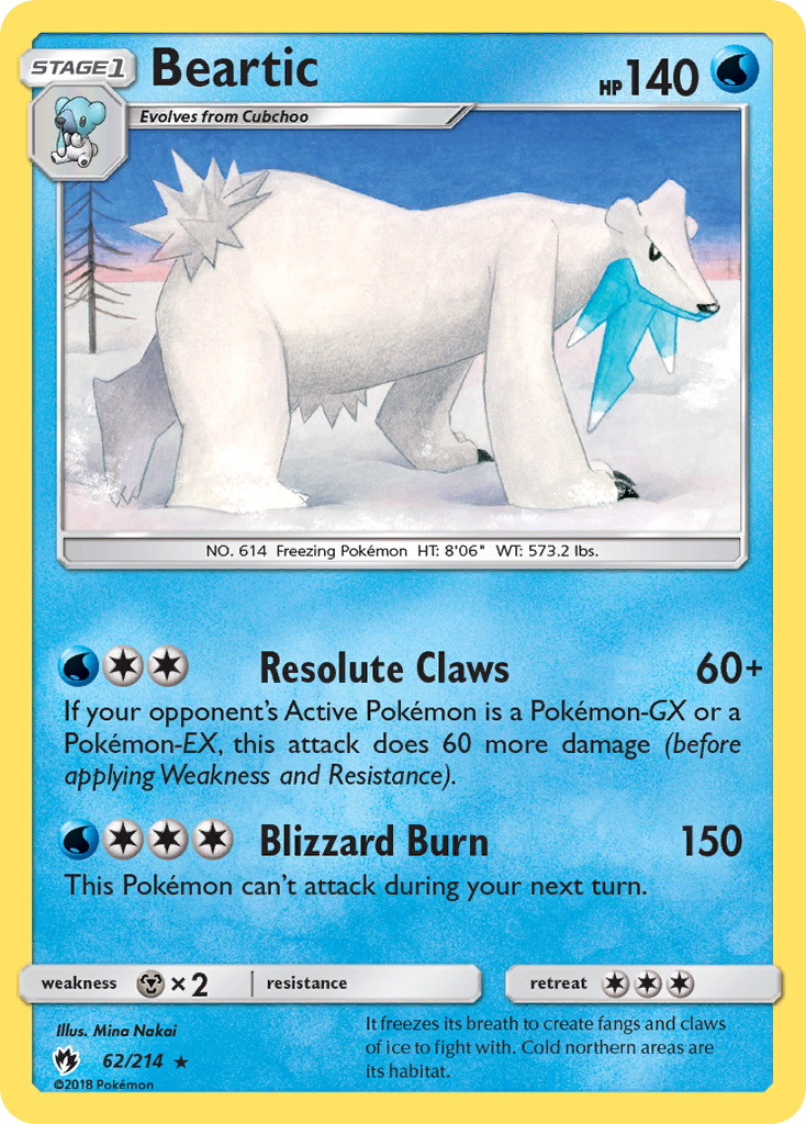 Beartic (62/214) [Sun & Moon: Lost Thunder] | Card Merchant Takapuna