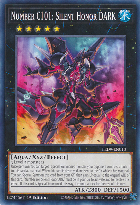 Number C101: Silent Honor DARK [LED9-EN010] Common | Card Merchant Takapuna