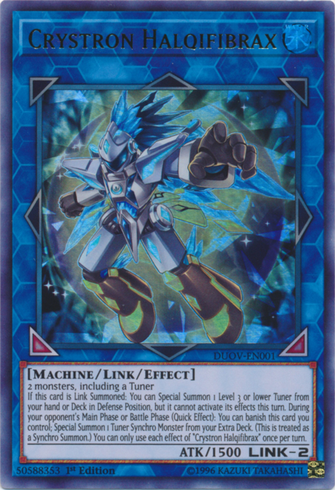 Crystron Halqifibrax [DUOV-EN001] Ultra Rare | Card Merchant Takapuna