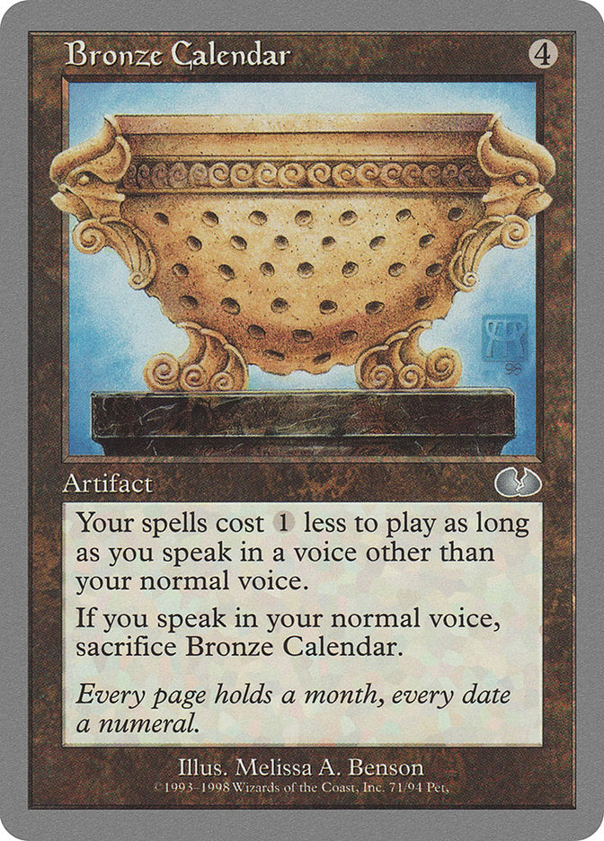 Bronze Calendar [Unglued] | Card Merchant Takapuna