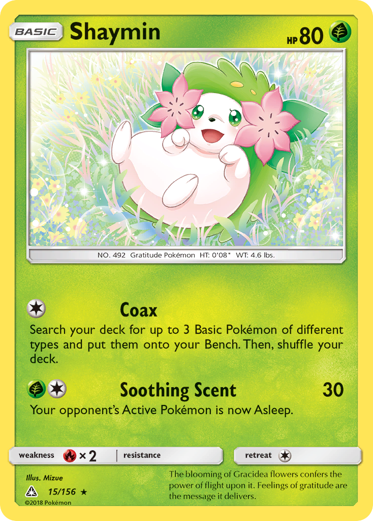 Shaymin (15/156) [Sun & Moon: Ultra Prism] | Card Merchant Takapuna