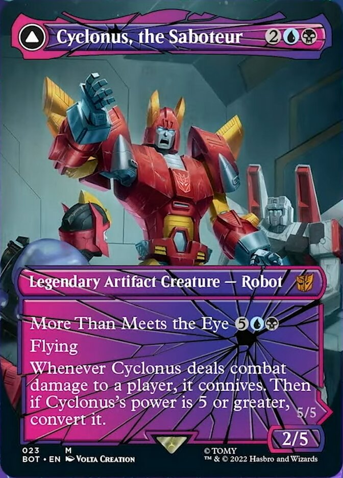 Cyclonus, the Saboteur // Cyclonus, Cybertronian Fighter (Shattered Glass) [Transformers] | Card Merchant Takapuna