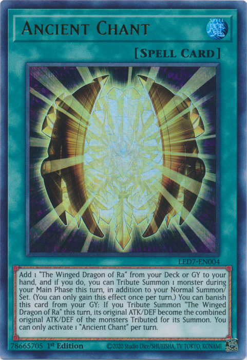 Ancient Chant [LED7-EN004] Ultra Rare | Card Merchant Takapuna