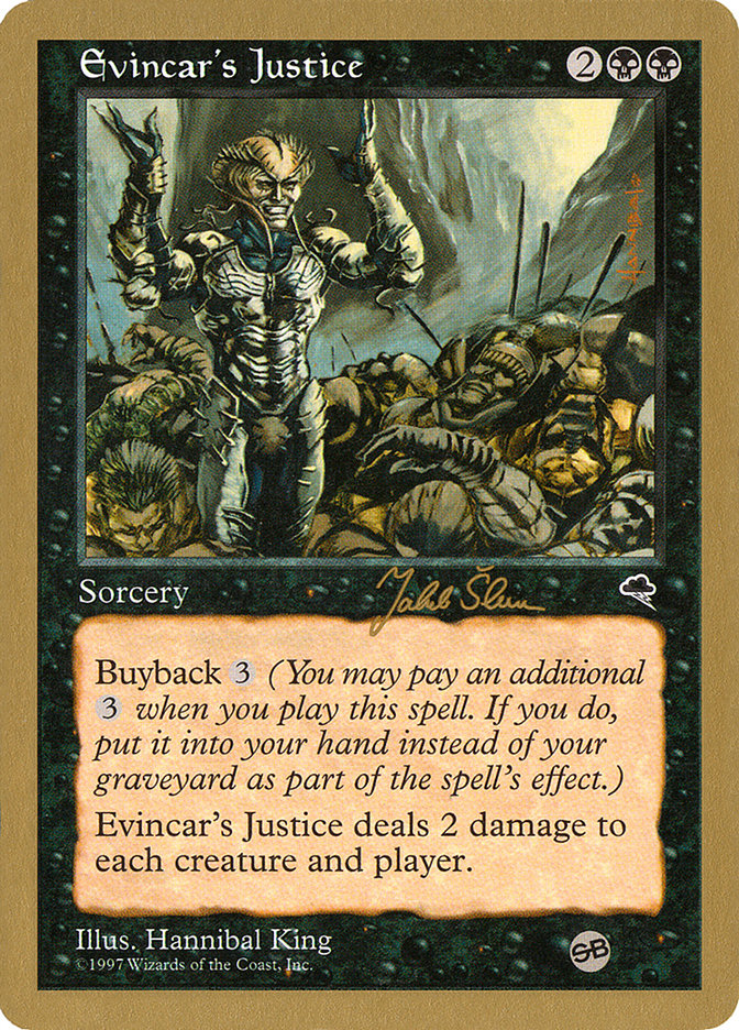 Evincar's Justice (Jakub Slemr) (SB) [World Championship Decks 1999] | Card Merchant Takapuna