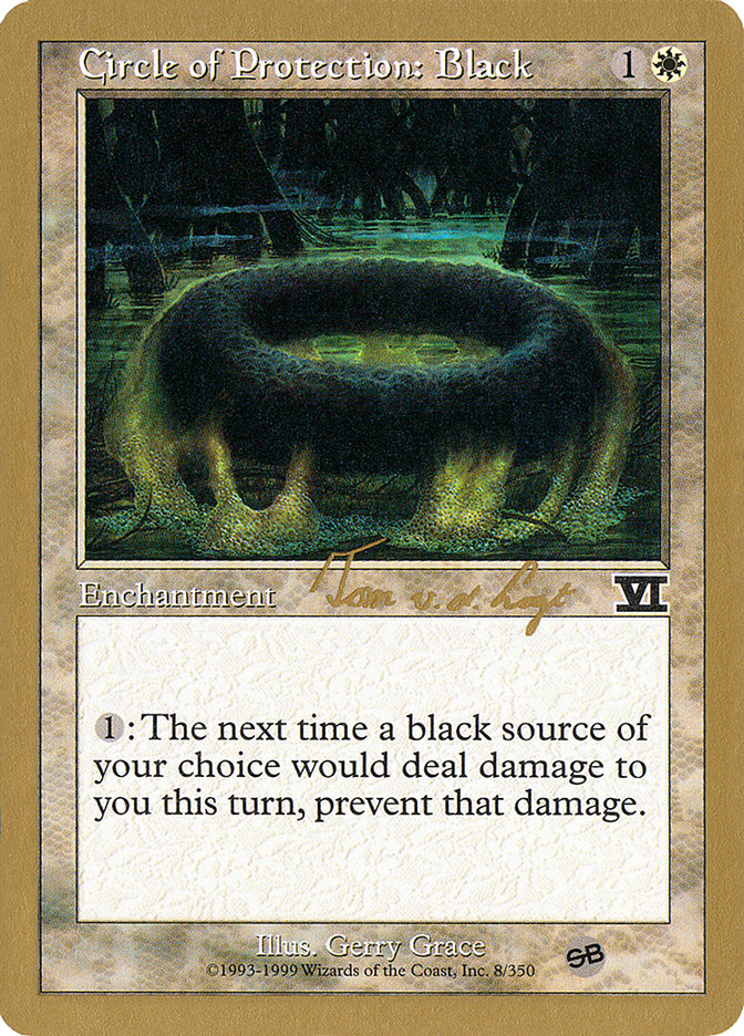 Circle of Protection: Black (Tom van de Logt) (SB) [World Championship Decks 2000] | Card Merchant Takapuna