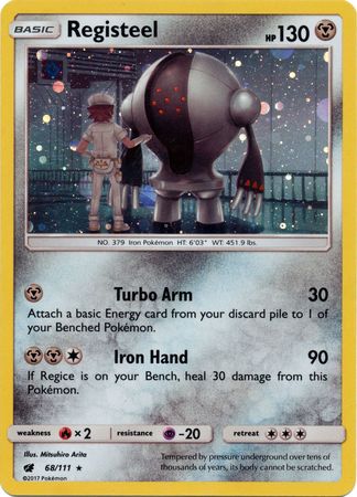 Registeel (68/111) (Cosmos Holo) [Sun & Moon: Crimson Invasion] | Card Merchant Takapuna