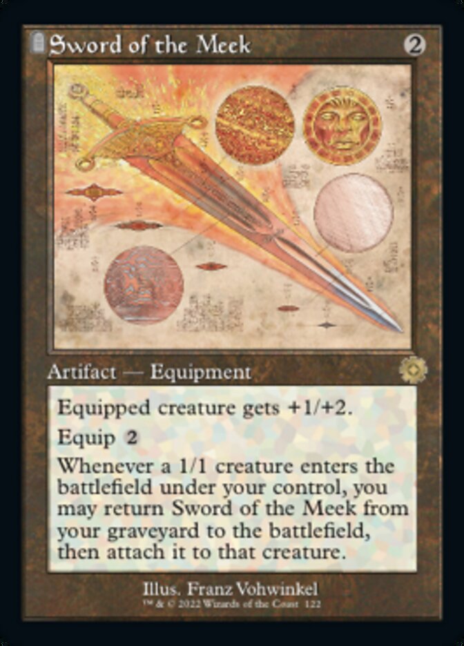 Sword of the Meek (Retro Schematic) [The Brothers' War Retro Artifacts] | Card Merchant Takapuna