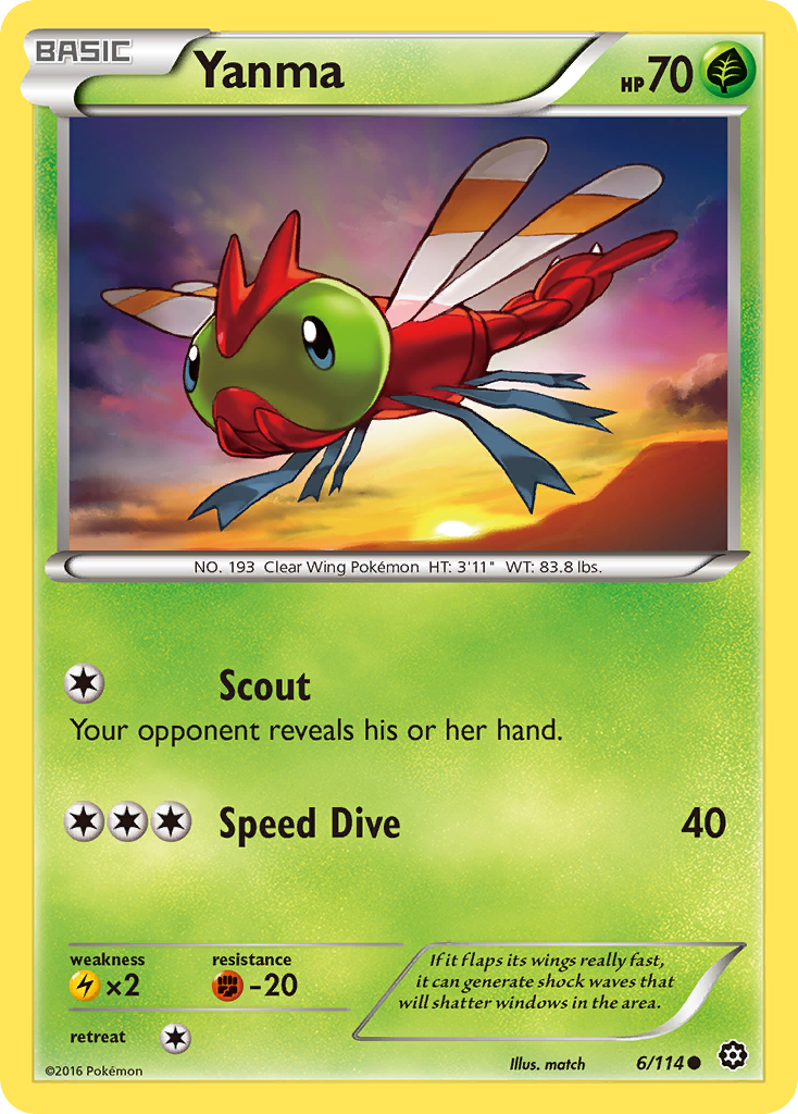 Yanma (6/114) [XY: Steam Siege] | Card Merchant Takapuna