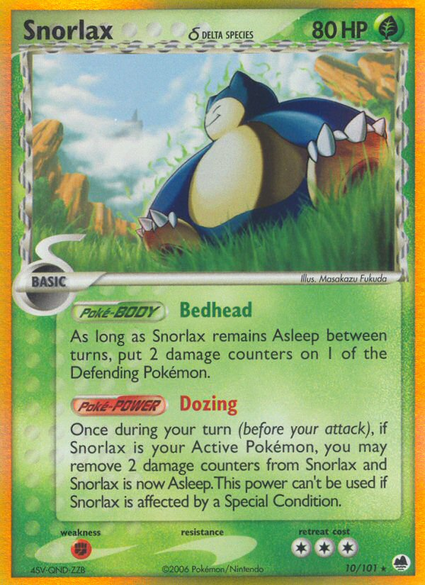 Snorlax (10/101) (Delta Species) [EX: Dragon Frontiers] | Card Merchant Takapuna