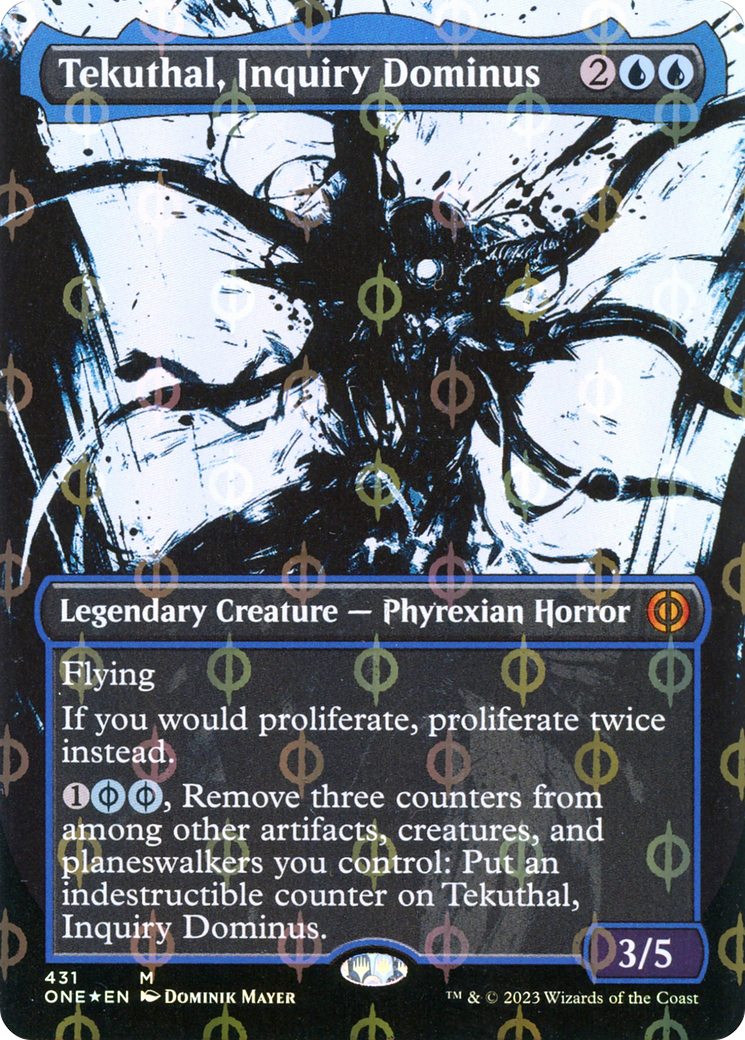 Tekuthal, Inquiry Dominus (Borderless Ichor Step-and-Compleat Foil) [Phyrexia: All Will Be One] | Card Merchant Takapuna