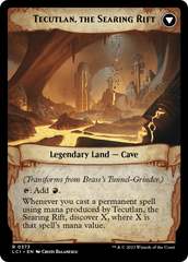Brass's Tunnel-Grinder // Tecutlan, The Searing Rift (Extended Art) [The Lost Caverns of Ixalan] | Card Merchant Takapuna