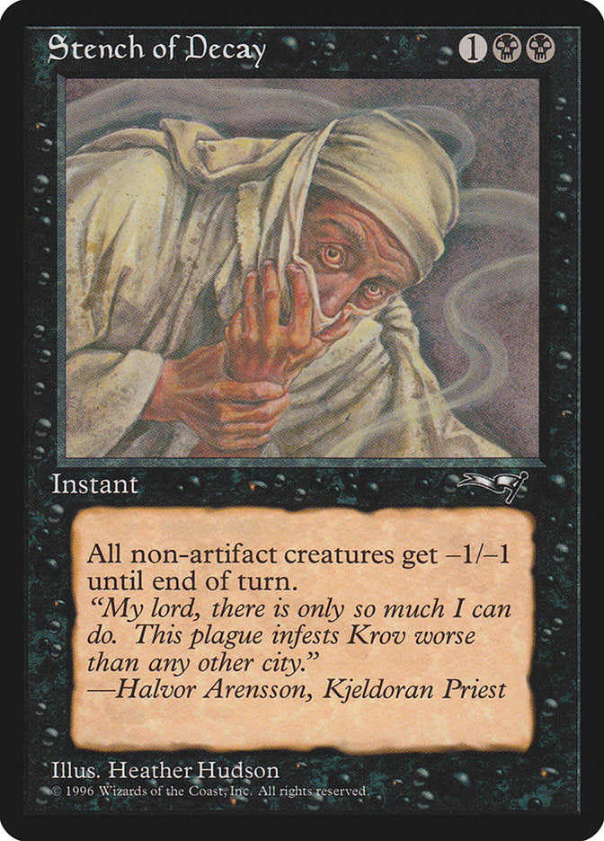 Stench of Decay (Covering Mouth) [Alliances] | Card Merchant Takapuna