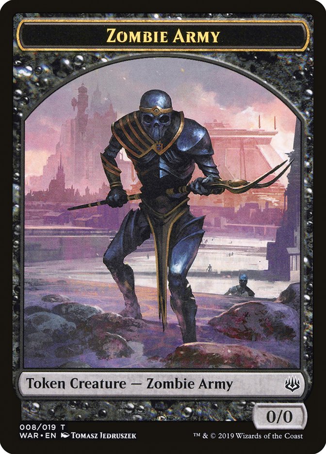 Zombie Army Token (008/019) [War of the Spark Tokens] | Card Merchant Takapuna