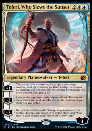 Teferi, Who Slows the Sunset (Promo Pack) [Innistrad: Midnight Hunt Promos] | Card Merchant Takapuna