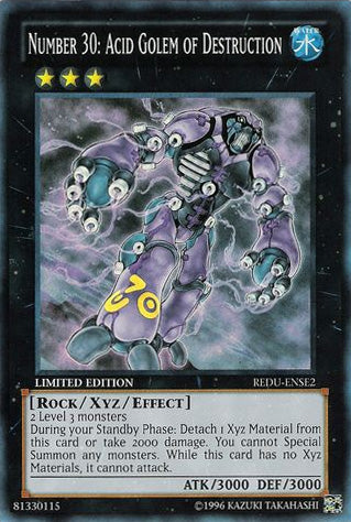 Number 30: Acid Golem of Destruction [REDU-ENSE2] Super Rare | Card Merchant Takapuna