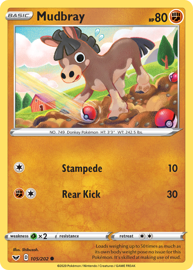 Mudbray (105/202) [Sword & Shield: Base Set] | Card Merchant Takapuna