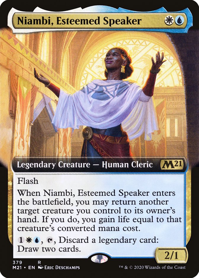 Niambi, Esteemed Speaker (Extended Art) [Core Set 2021] | Card Merchant Takapuna