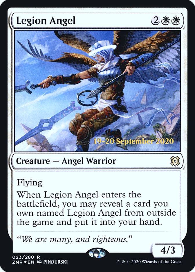 Legion Angel [Zendikar Rising Prerelease Promos] | Card Merchant Takapuna