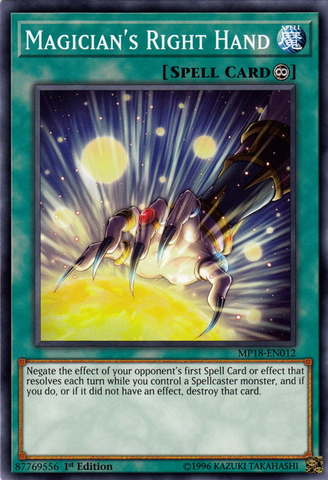 Magician's Right Hand [MP18-EN012] Common | Card Merchant Takapuna