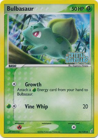 Bulbasaur (46/100) (Stamped) [EX: Crystal Guardians] | Card Merchant Takapuna