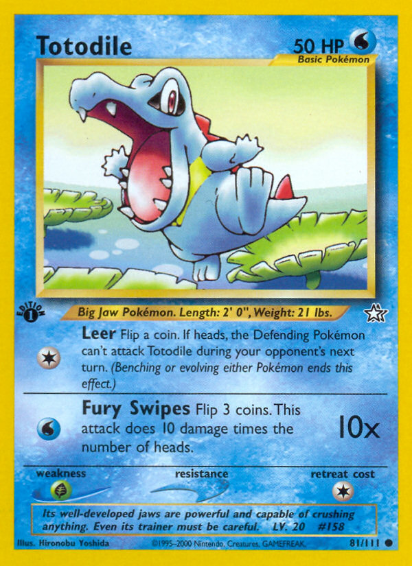 Totodile (81/111) [Neo Genesis 1st Edition] | Card Merchant Takapuna