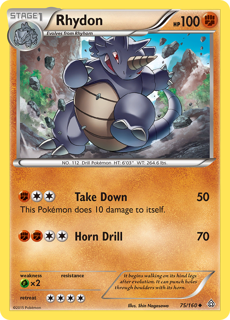 Rhydon (75/160) [XY: Primal Clash] | Card Merchant Takapuna