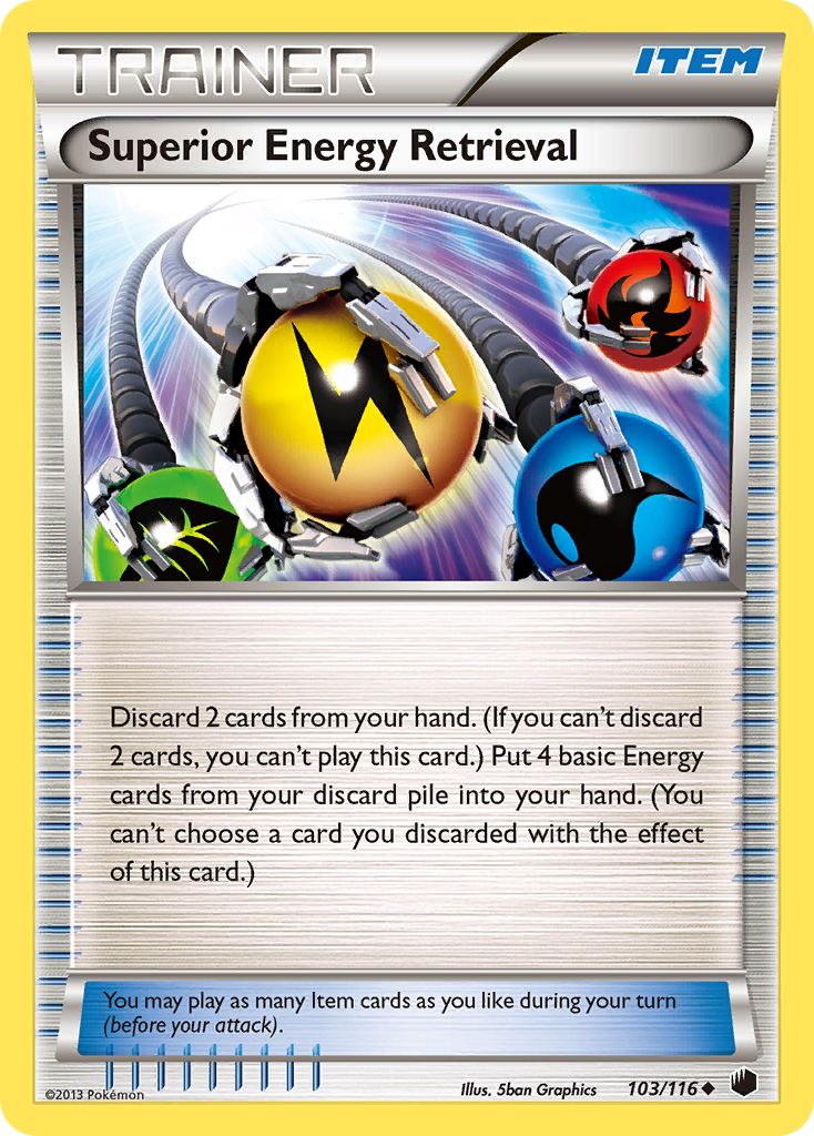 Superior Energy Retrieval (103/116) [Black & White: Plasma Freeze] | Card Merchant Takapuna