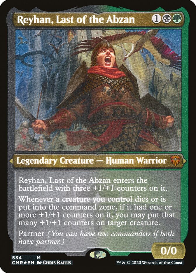 Reyhan, Last of the Abzan (Etched) [Commander Legends] | Card Merchant Takapuna