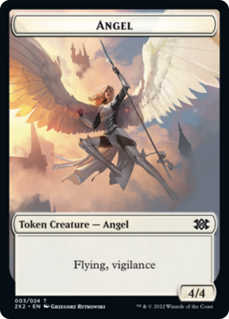 Bear // Angel Double-Sided Token [Double Masters 2022 Tokens] | Card Merchant Takapuna