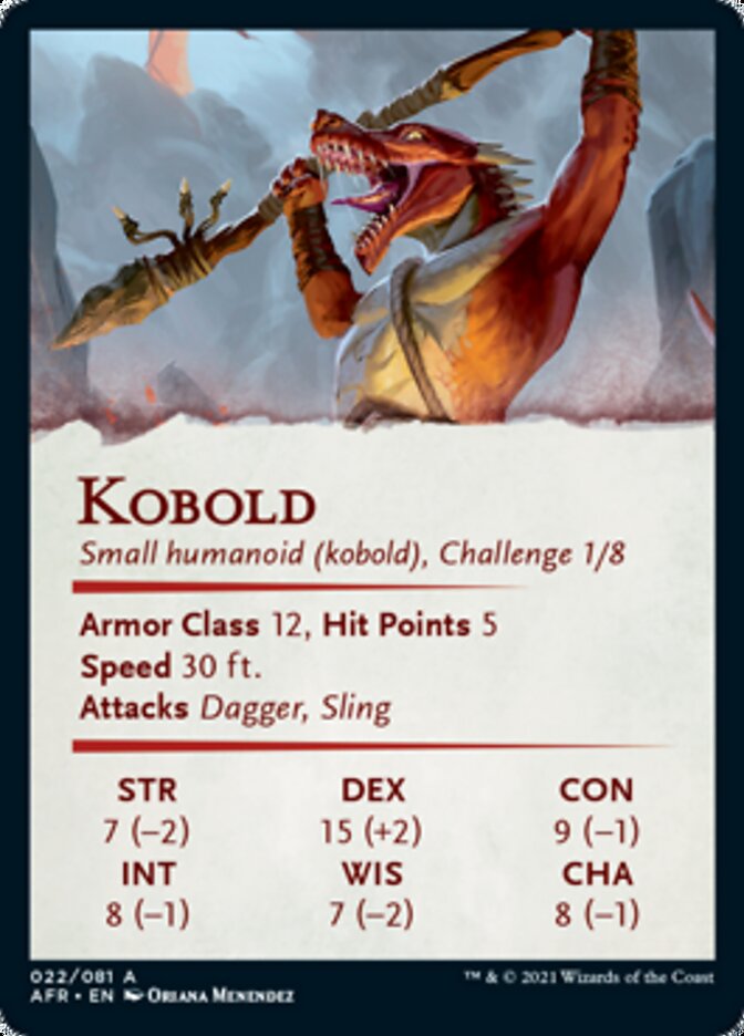 Kobold Art Card (Gold-Stamped Signature) [Dungeons & Dragons: Adventures in the Forgotten Realms Art Series] | Card Merchant Takapuna