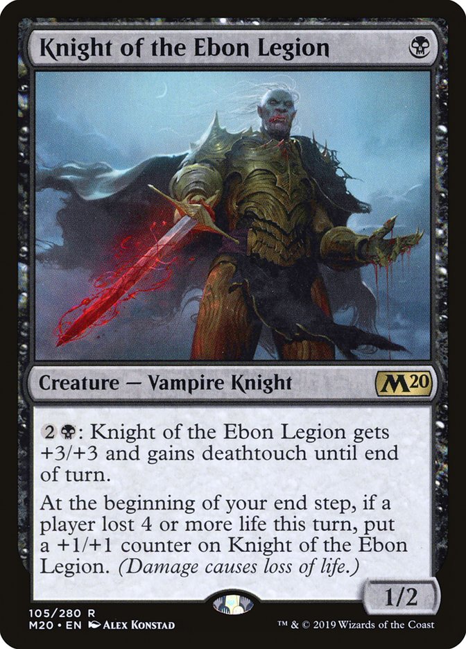 Knight of the Ebon Legion [Core Set 2020] | Card Merchant Takapuna