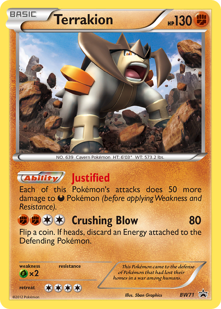 Terrakion (BW71) [Black & White: Black Star Promos] | Card Merchant Takapuna