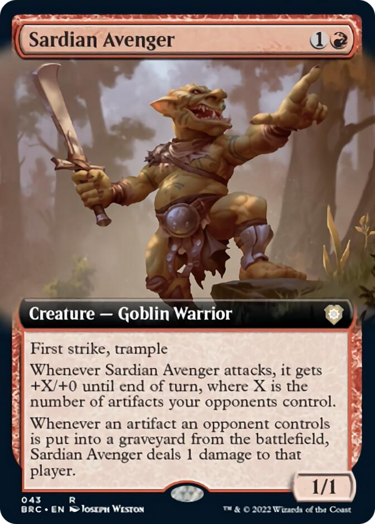 Sardian Avenger (Extended Art) [The Brothers' War Commander] | Card Merchant Takapuna