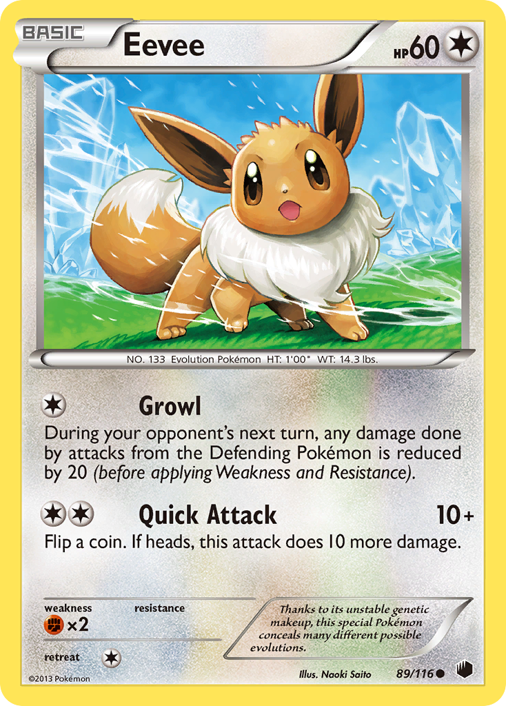 Eevee (89/116) [Black & White: Plasma Freeze] | Card Merchant Takapuna