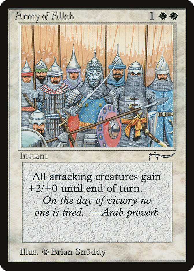 Army of Allah (Light Mana Cost) [Arabian Nights] | Card Merchant Takapuna