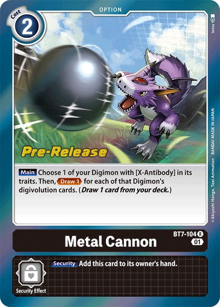 Metal Cannon [BT7-104] [Next Adventure Pre-Release Cards] | Card Merchant Takapuna