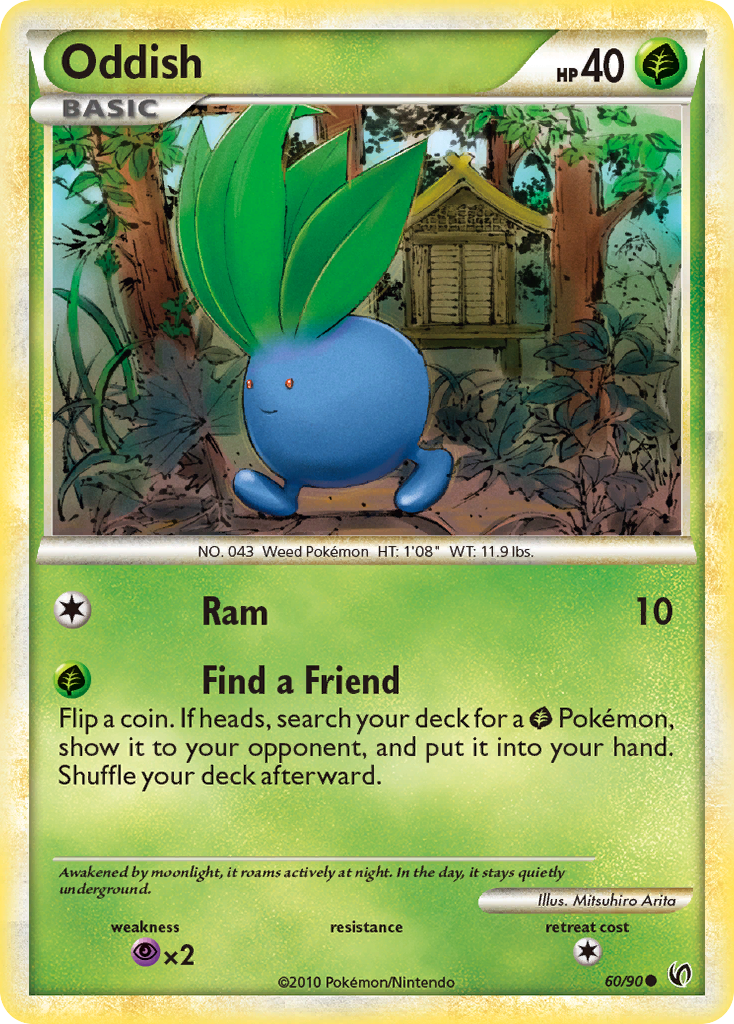 Oddish (60/90) [HeartGold & SoulSilver: Undaunted] | Card Merchant Takapuna