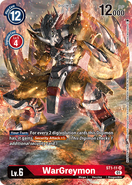 WarGreymon [ST1-11] (Premier Event) [Starter Deck: Gaia Red Promos] | Card Merchant Takapuna