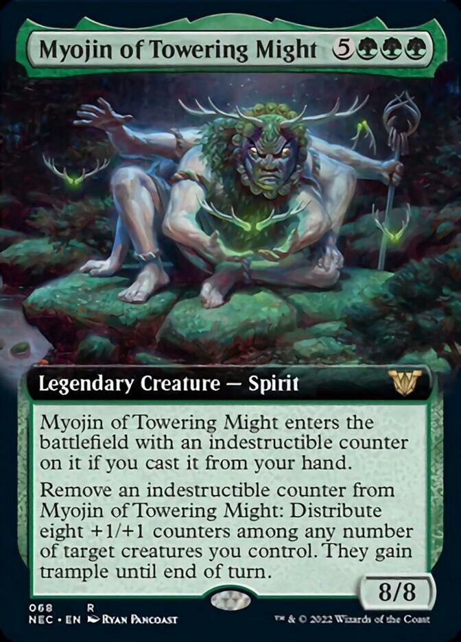 Myojin of Towering Might (Extended Art) [Kamigawa: Neon Dynasty Commander] | Card Merchant Takapuna