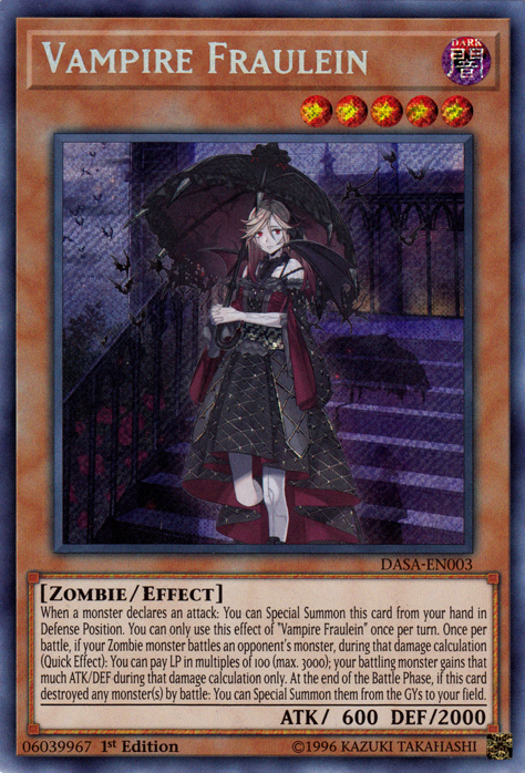 Vampire Fraulein [DASA-EN003] Secret Rare | Card Merchant Takapuna