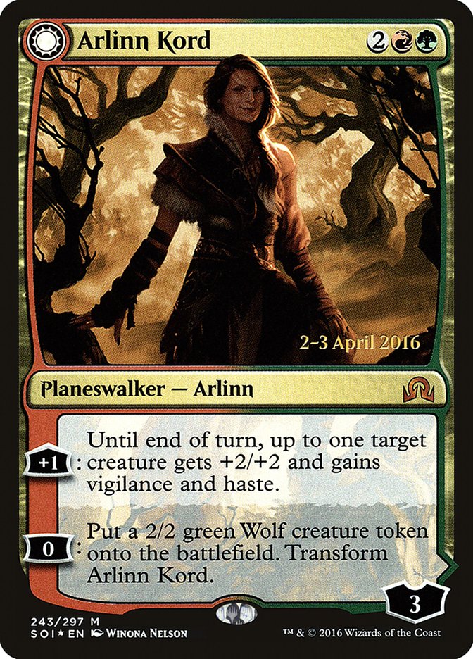 Arlinn Kord // Arlinn, Embraced by the Moon [Shadows over Innistrad Prerelease Promos] | Card Merchant Takapuna